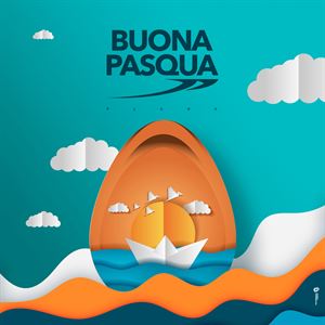 Alcune delle grafiche di Pasqua che abbiamo realizzato per i clienti